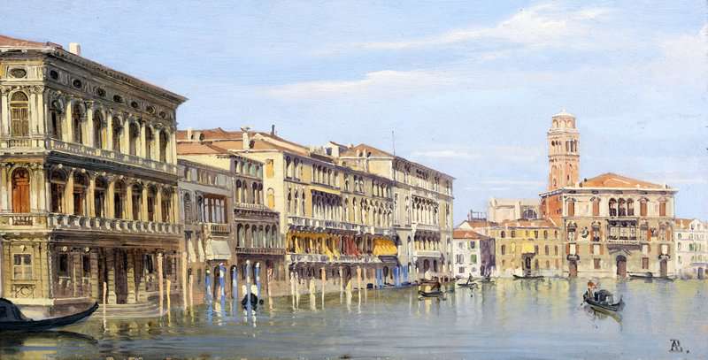 Brandeis Antonietta La Volta Del Canal Grande Palazzo Rezzonico Ca Foscari Ca Bali canvas print