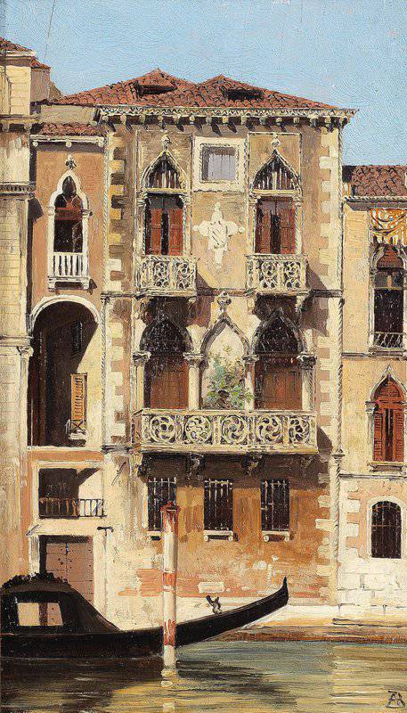 Brandeis Antonietta Palazzo On The Canal Venice canvas print