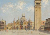 Brandeis Antonietta Piazza San Marco mit dem Palazzo Ducale und Campanile