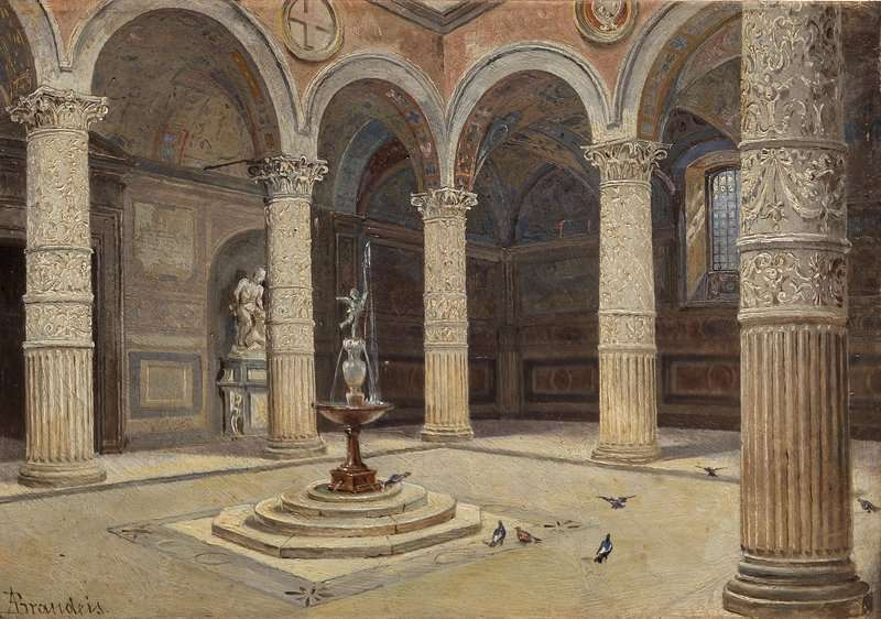 Brandeis Antonietta The Courtyard Of The Palazzo Vecchio Florence canvas print