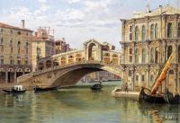 Brandeis Antonietta Die Rialtobrücke und der Palazzo Camerlenghi
