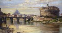 Brandeis Antonietta View Of The Tiber With Castel Sant Angelo And St. Peter S canvas print