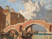 Brangwyn Frank Die San-Giobbe-Brücke in Venedig