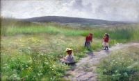 Brate Fanny Summer Bed   Three Girls Picking Flowers