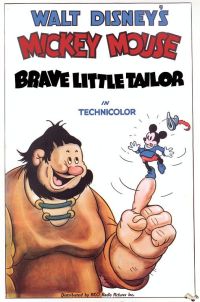 Stampa su tela del poster del film Brave Little Tailor 1938