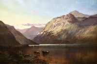 Breanski Sr Alfred De At The Foot Of Brander Pass Highlands Ca. 1890 canvas print