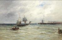 Breanski Sr. Alfred De Boats Approaching Harbor Leinwanddruck