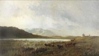 Breanski Sr Alfred De Scotch Moorland And Mist 1876
