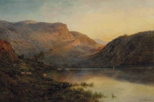 Breanski Sr Alfred De The Evening Glow Vale Of Eagle Loch Lomond canvas print