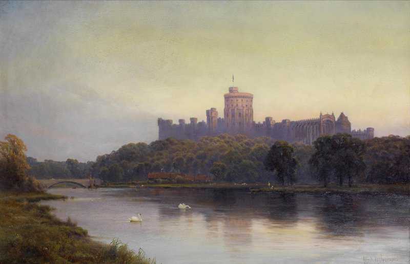 Breanski Sr Alfred De Windsor Castle At Sunset canvas print