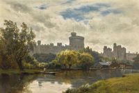 Breanski Sr Alfred De Windsor Castle From The Thames canvas print