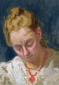 Breitner George Hendrik Bildnis eines Mädchens mit roter Halskette