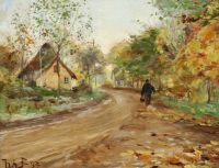 Brendekilde Hans Andersen A Man Walking Along A Country Road 1893 canvas print