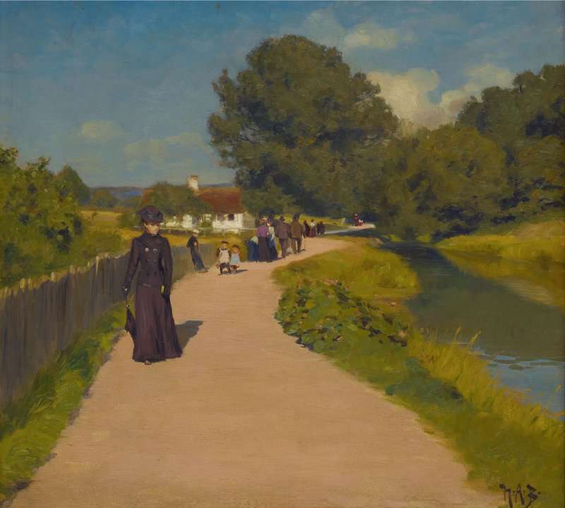 Brendekilde Hans Andersen An Afternoon Promenade canvas print