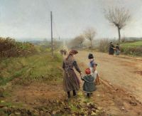 Brendekilde Hans Andersen Children On A Country Road