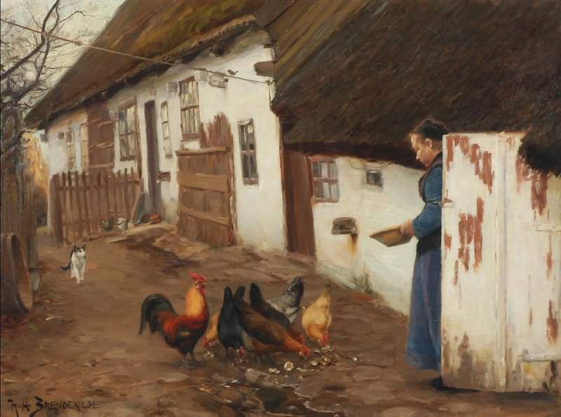 Brendekilde Hans Andersen Fattiggaarden I Lille N Stved 1903 canvas print