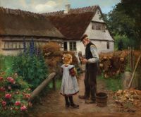 Brendekilde Hans Andersen The Village Cobbler In R Nneb K canvas print
