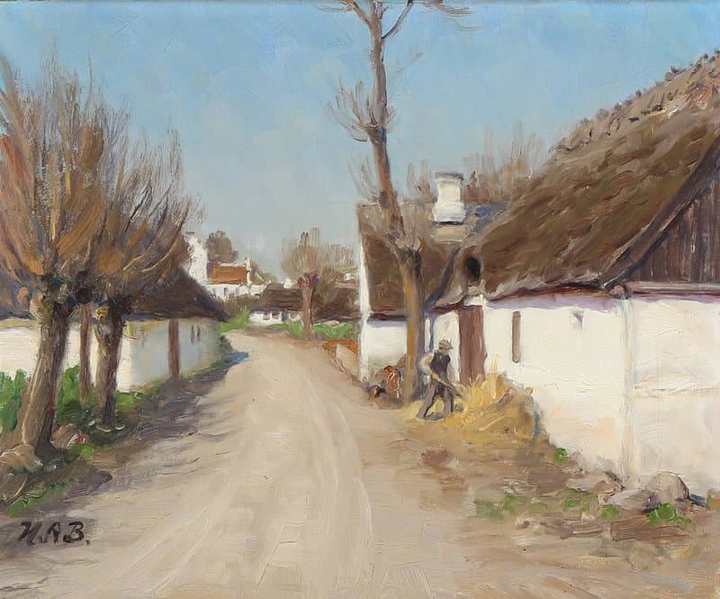 Brendekilde Hans Andersen View From A Village Lane canvas print