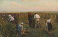 Breton Jules Harvesting The Oil Poppies 1896 Leinwanddruck