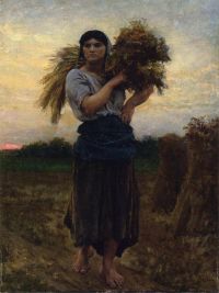 Breton Jules In The Fields In The Evening canvas print
