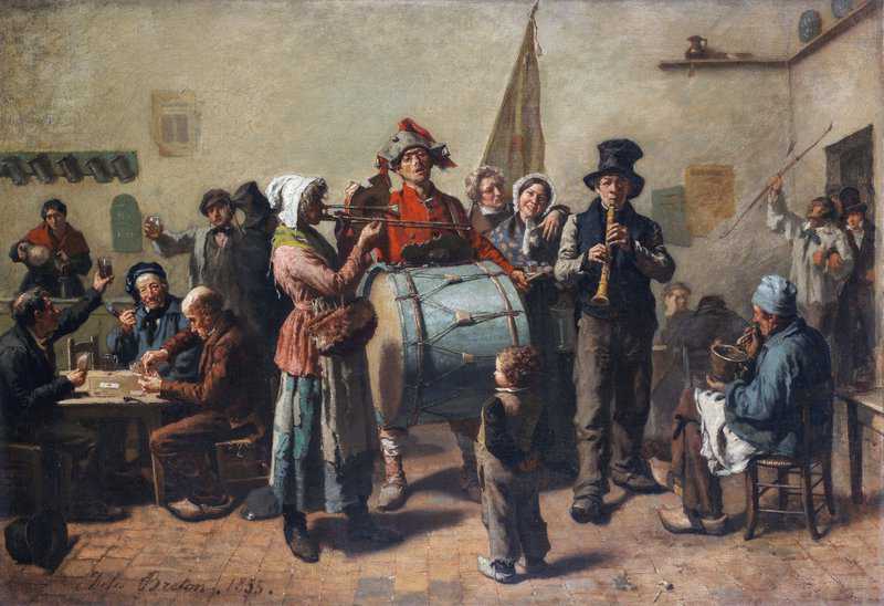 Breton Jules Le Lendemain De La Saint Sebastien 1855 canvas print