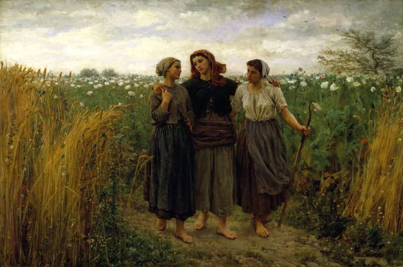Breton Jules Returning From The Fields 1871 canvas print