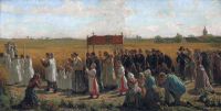 Breton Jules 밀 Ca의 축복. 1857년