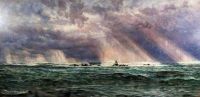 Brett John A North West Gale Off The Longships Lighthouse 1873 canvas print