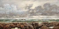 Brett John A Strong Sou Wester On An Iron Bound Coast Ca. 1883 84 canvas print