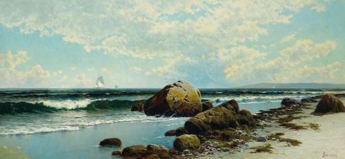 Bricher Alfred Thompson Rocky Coast With Sailboats canvas print