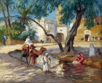 Bridgman Frederick Arthur A View Of An Algerian Village