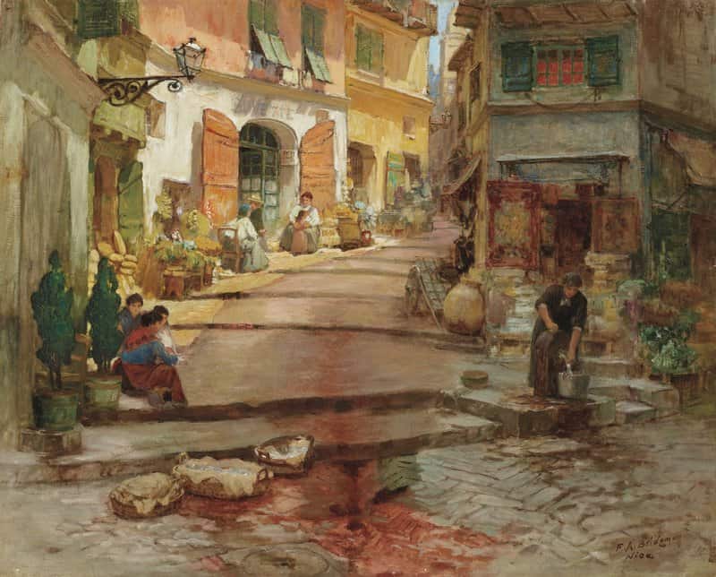 Bridgman Frederick Arthur Rue Droite Dans Le Vieux Nice Ca. 1904 19 canvas print