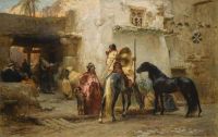 Bridgman Frederick Arthur Street In Algeria 1882 canvas print