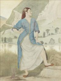 Brockhurst Gerald Leslie Anais In A Mountainous Landscape 1915