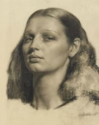 Brockhurst Gerald Leslie Portrait Of Dorette canvas print