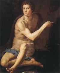 Bronzino Johannes der Täufer Leinwanddruck