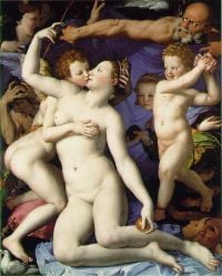 Bronzino Venus Cupid Time Leinwanddruck