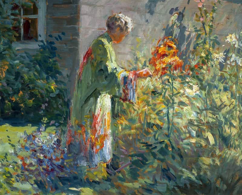 Browne Matilda In The Garden Ca. 1914 canvas print