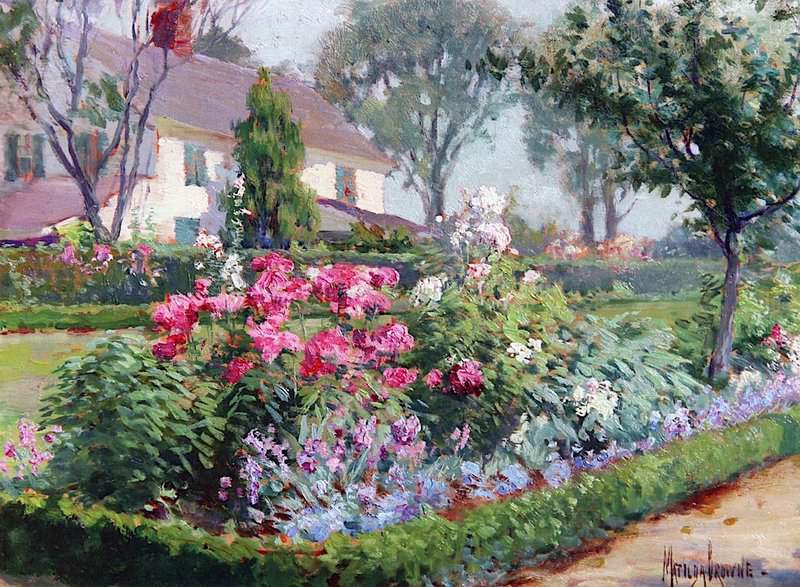 Browne Matilda Miss Katharine Ludington S Garden Lyme Connecticut Ca. 1914 canvas print