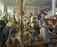Browning Amy Katherine Shaping The Hats 1950 canvas print