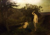 Brull I Vinyoles Joan The Nymphs From The Twilight canvas print