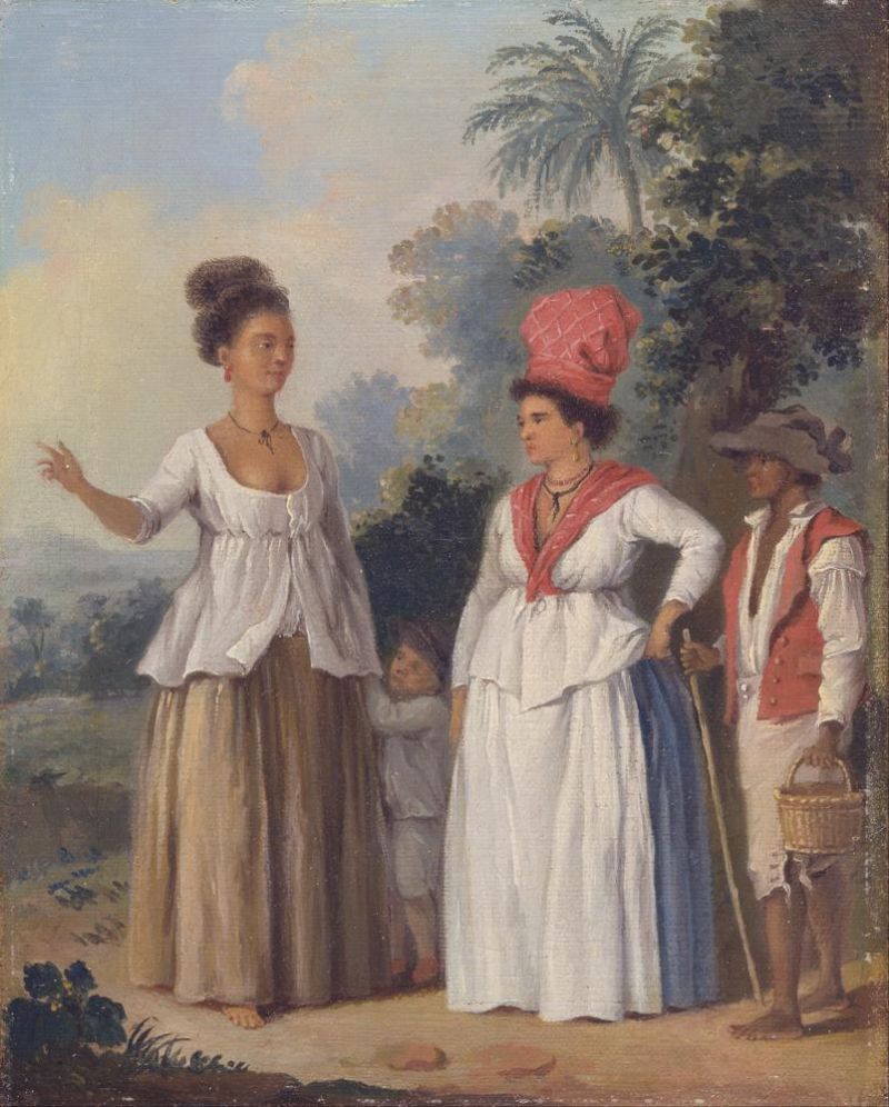 Brunias Agostino West Indian Women Of Color With A Child And Black Servant canvas print