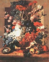 Brussel Paulus Theodorus Van Flowers And Fruit canvas print