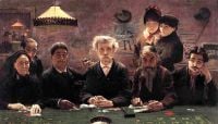 لوحة قماشية بولاند جان يوجين The Gambling Den