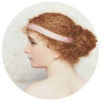 Bulleid George Lawrence A Head Study Of A Girl canvas print