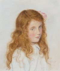 Bulleid George Lawrence A Portrait Of A Young Girl canvas print