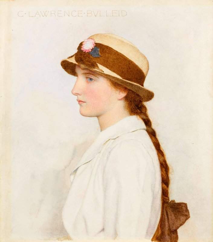 Bulleid George Lawrence A Young Girl In A Straw Hat canvas print