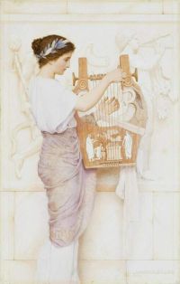 Bulleid George Lawrence Girl With Lute 1905 canvas print