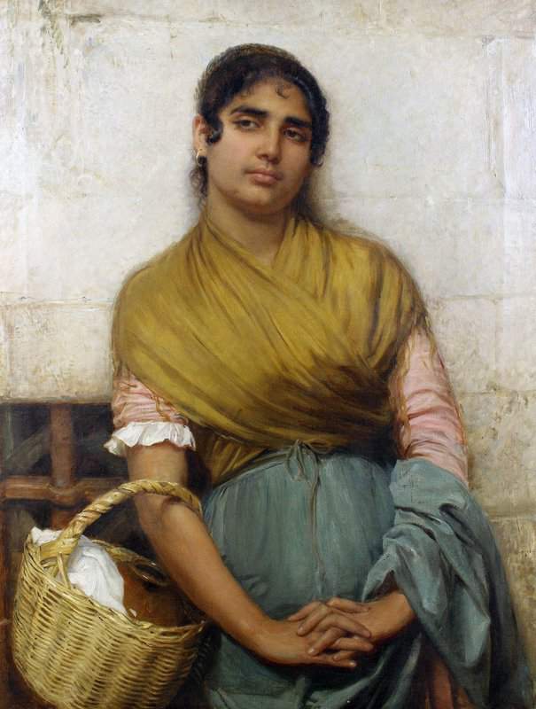 Burgess John Bagnold A Spanish Gypsy At A Prison Window 1882 canvas print