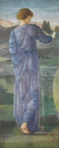 Burne Jones Edward A Female Figure In A Landscape Ca. 1866